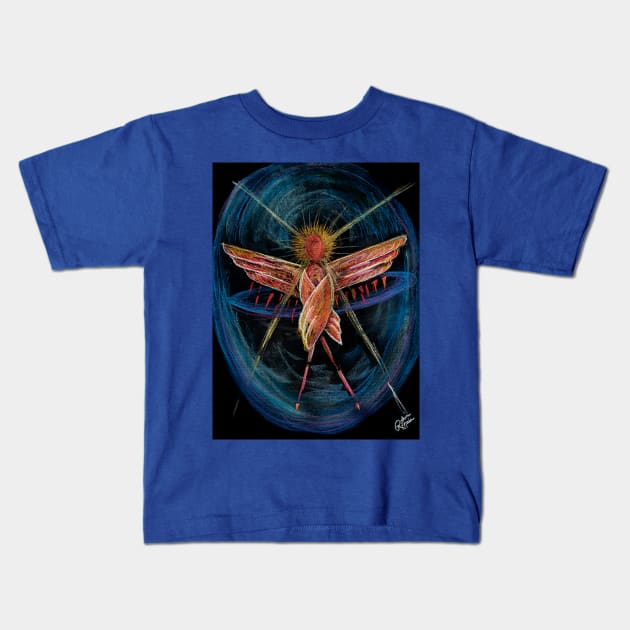 Fiery Wheel-Being Kids T-Shirt by RobinMain